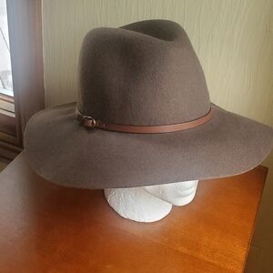 Hinge 100% Wool Light Mocha Fedora One Size